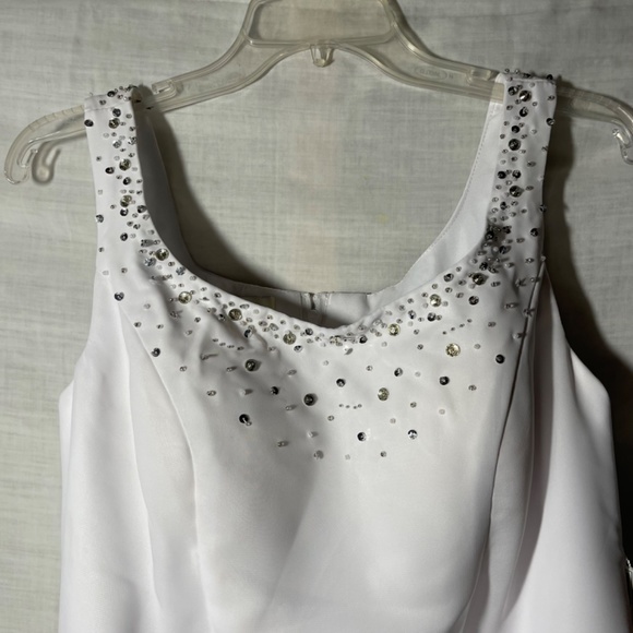 Light In The Box White Party, Formal, Wedding Dress. Sleeveless. Bling. NWT - Picture 3 of 13